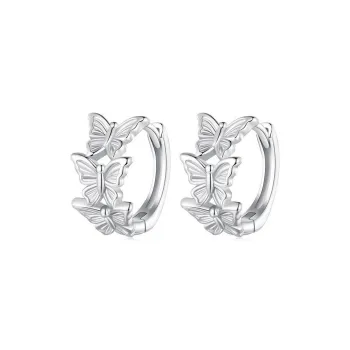KING OF BLING 925 Sterling Silver Earrings Unisex