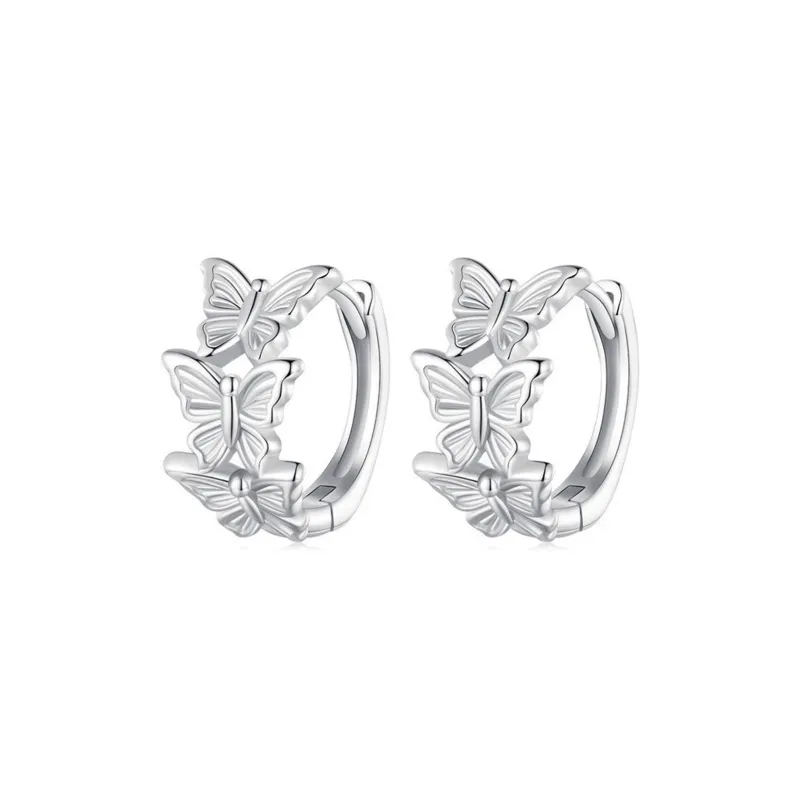 KING OF BLING 925 Sterling Silver Earrings Unisex-0