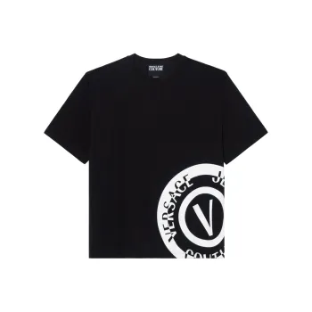 VERSACE JEANS COUTURE Logo print Cotton T shirt