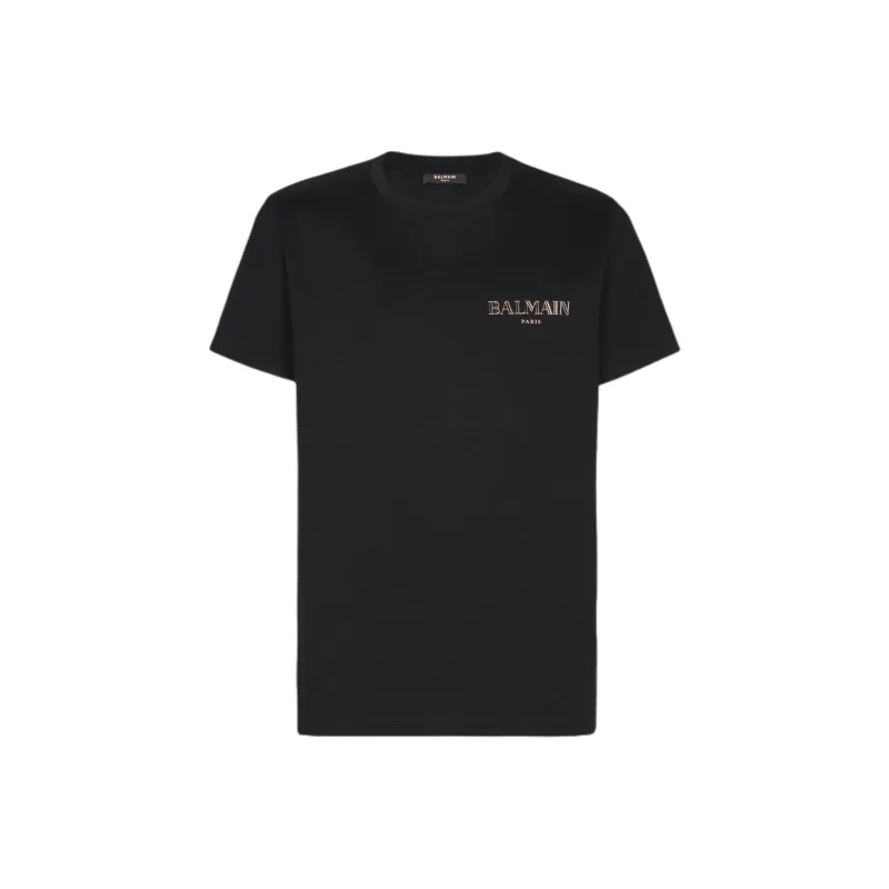 BALMAIN Logo Detailed Crewneck T Shirt-0