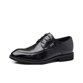 Bull charm Dress Shoes Men Low Top Black/Brown