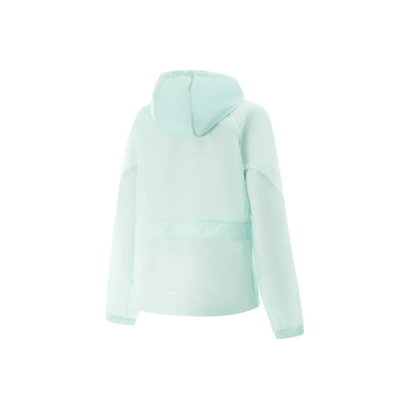 LiNing Fitness Collection Comprehensive Training Collection Trench Coat Women's Light Ice Blue-1