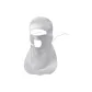 100% silk/Long Neck Protective Mask-Arctic Gray