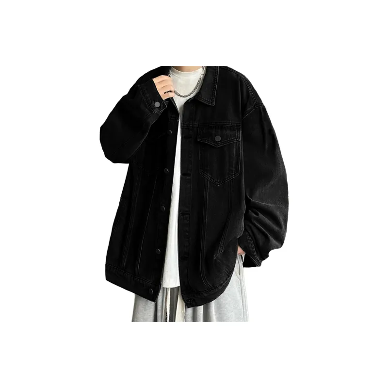KIRHNE Denim Jacket Unisex Black-0