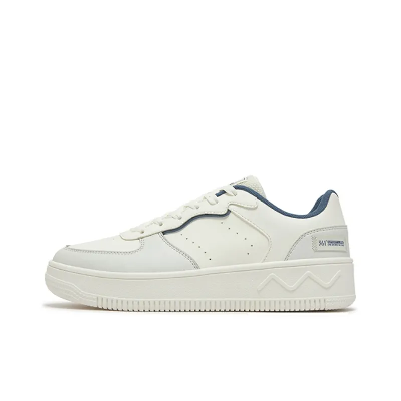 361° Air Force One Anti Slip Wear Resistant Low Top Skateboard Shoes Men's Feather White Nostalgic Blue-0