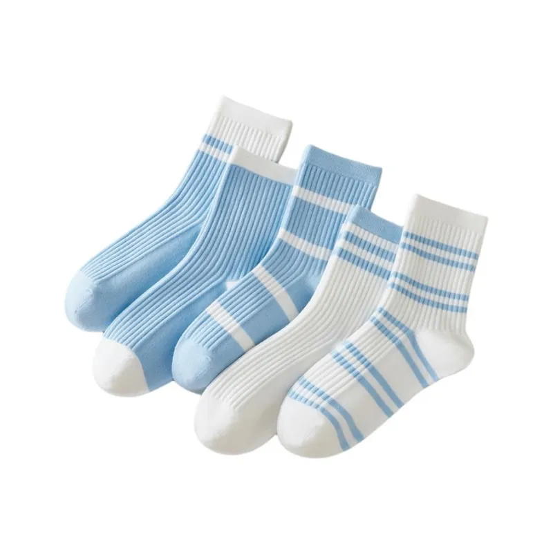 Lan Miao Mid Calf Socks Women's 5 Pack-9