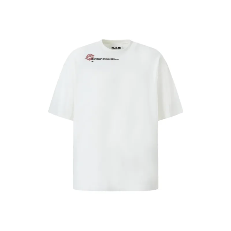 PROJECTJOIN Short Sleeved T Shirts Unisex White-0