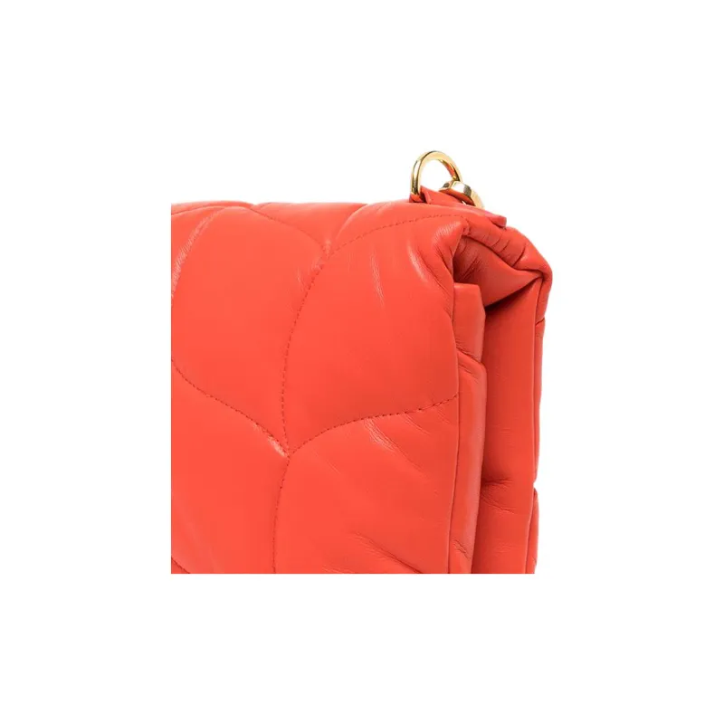 Mulberry Leather Shoulder Bag Crossbody Bag Small Size Women's Red-3
