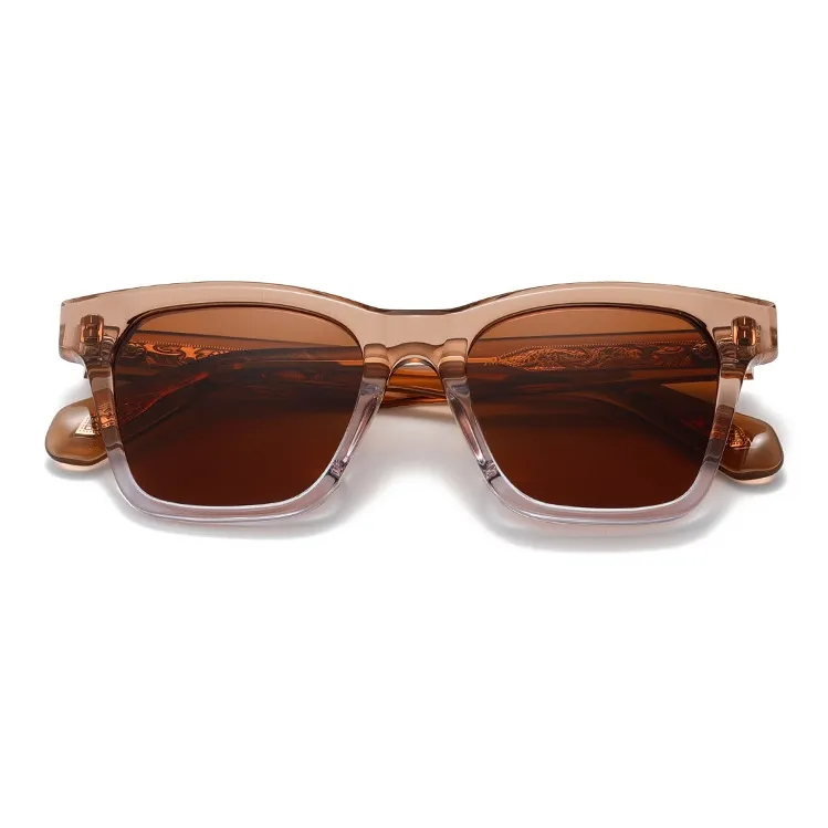 ROLLOTD Plate Frame Square Sunglasses Unisex-4