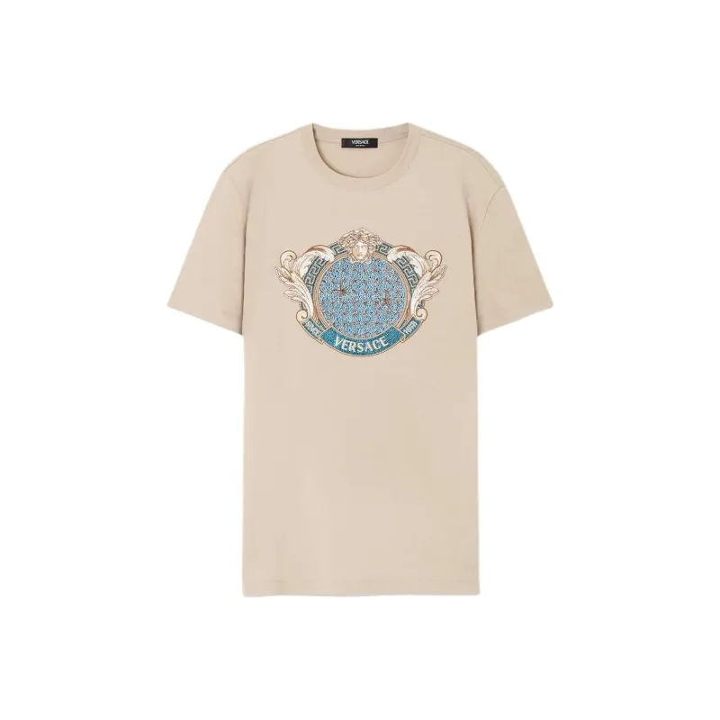 VERSACE Starfish Blason Crystal embellished T shirt-0