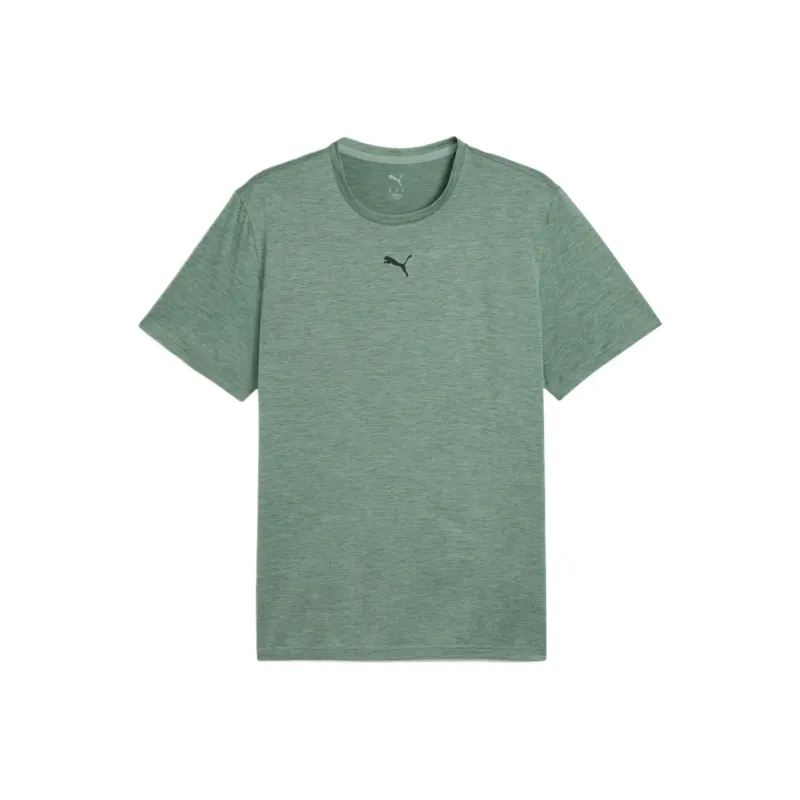 PUMA Essentials HeatherDRYCELL Cat Tee T-Shirt Men's Green-0