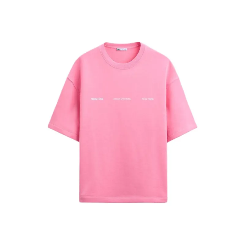 ZARA T-Shirts Men Pink-0
