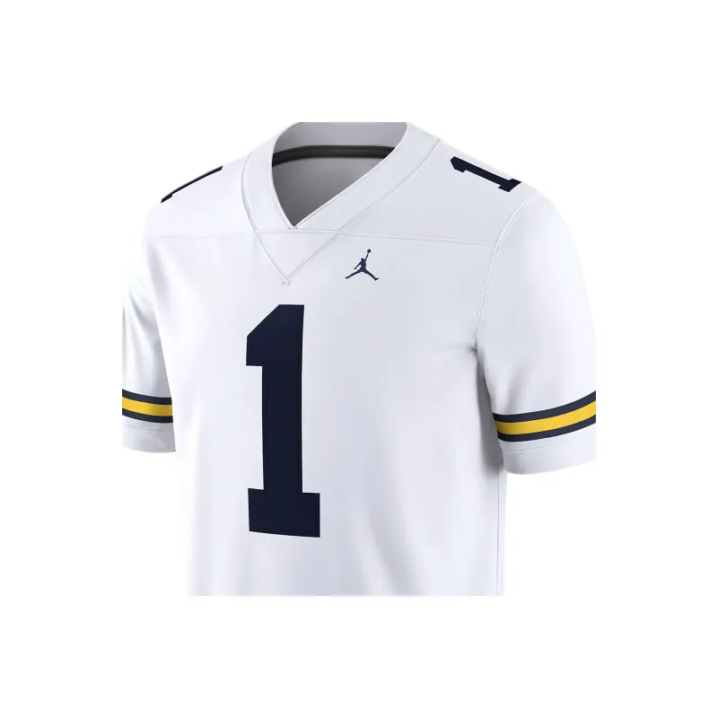 JORDAN Michigan Wolverines Men's JORDAN Dri FIT College Game Jersey-2