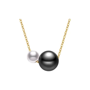 ME LUXE Pearl Pendant Adjustable Double Pearl Women's