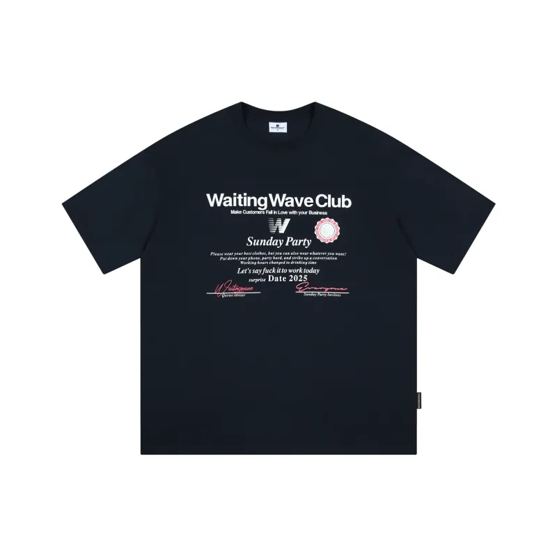 WAITINGWAVE T Shirts Unisex-6