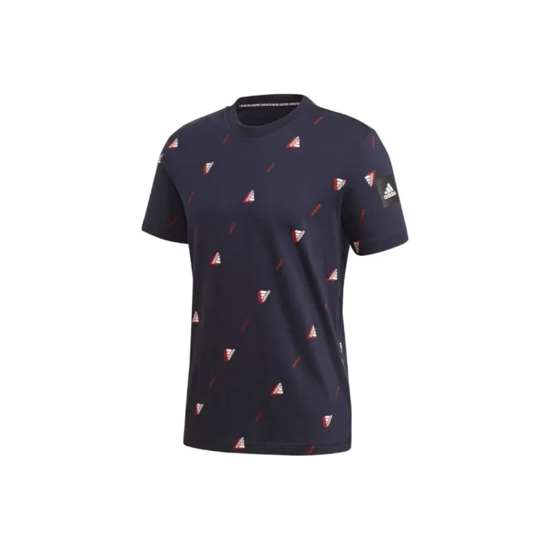 Adidas MHE AOP T Shirt Men's Marine Blue-0