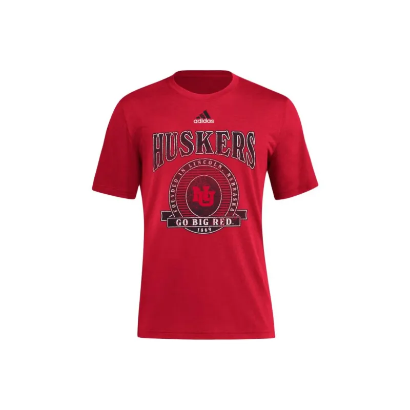 Adidas Free Shipping With AdiClub University Of Nebraska Cornhuskers Short Sleeve Tee-0