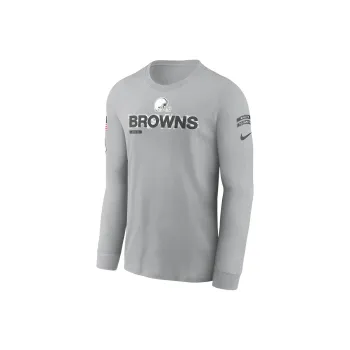 Nike Cleveland Browns Salute To Service Mascot Edge Legend Men's Nike Nfl Long Sleeve T Shirt