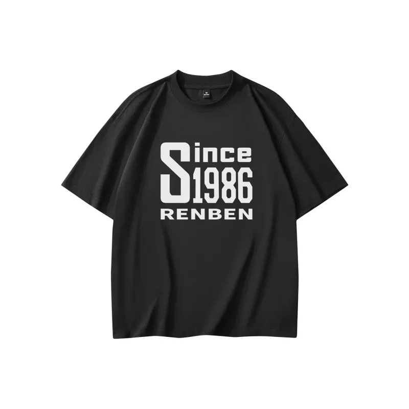 RENBEN Drop Shoulder Sleeve T Shirt Men's-4