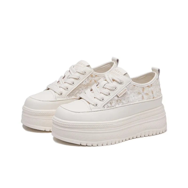Jerden Smith Anti Slip And Wear Resistant Height Increasing Low Top Skateboard Shoes Women's-2
