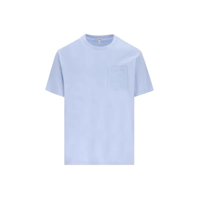 LOEWE Logo Embroidered Crewneck T Shirt-0