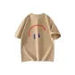 [Heavyweight 100% cotton]Khaki (Upside Down Smile Chest Logo_Upside Down Smile Back Logo)