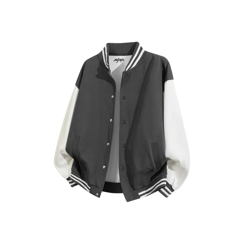 MJ STYLE Long Sleeved Baseball Jacket Unisex-4