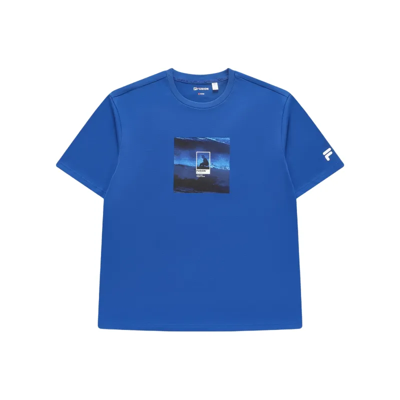 FILA FUSION T Shirt Unisex Distant Blue-0