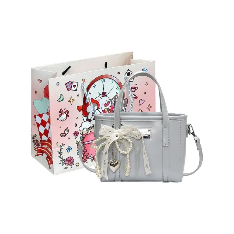 MOM'S HELPER PU Handbag Regular Women's Pink/Ecru/Blue/Black-4
