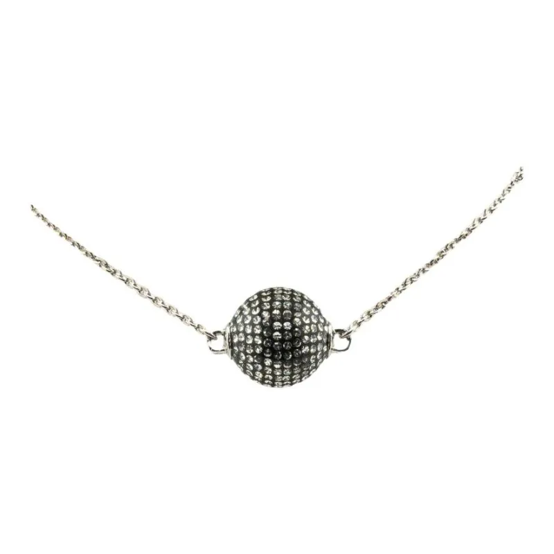 CHANEL 2021 Mirror Ball Pendant Necklace Costume Necklace-0
