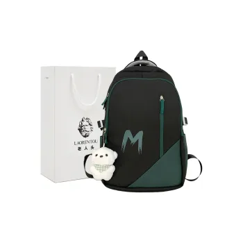 Old Man's Head Fabric Backpack Unisex Black/Green
