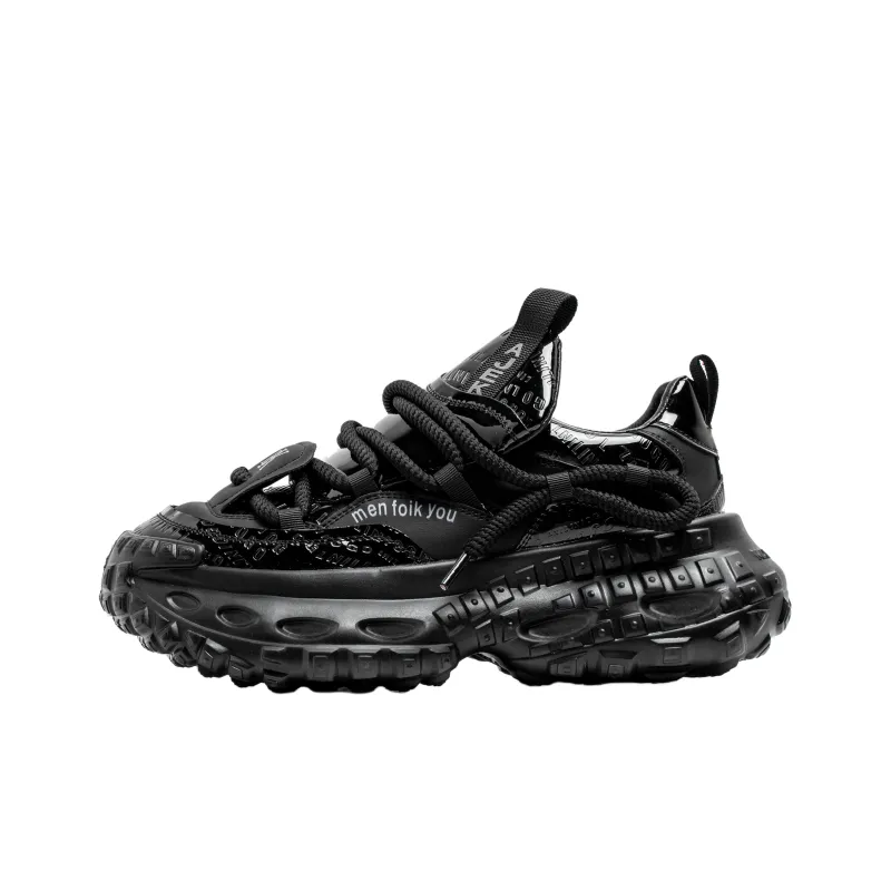 Team Bees Height Increasing Wear Resistant Slip Resistant Low Top Chunky Sneakers Men's-6