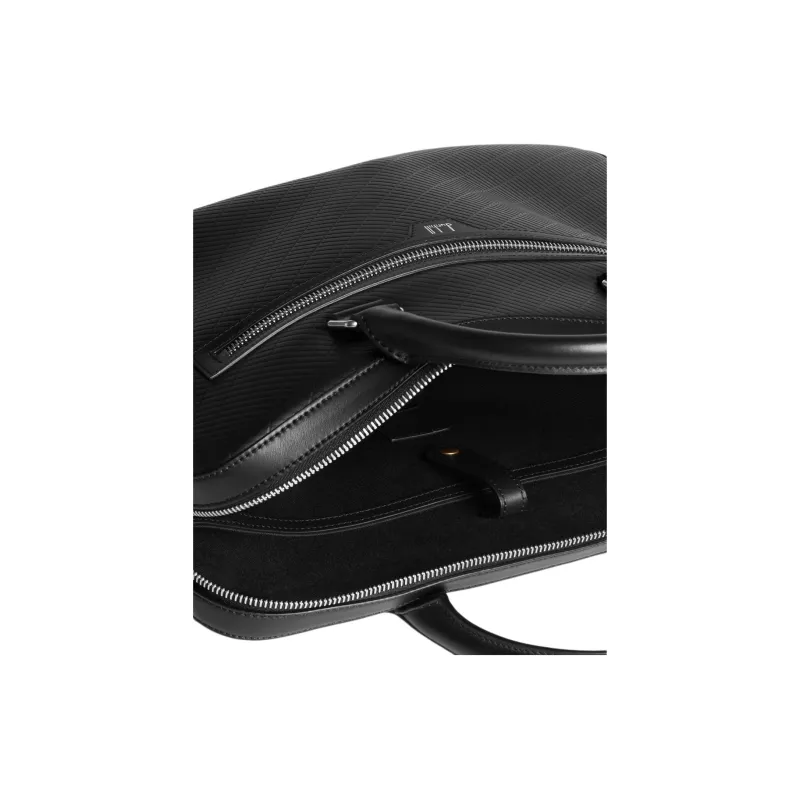 Dunhill Grained Calfskin Portable Briefcases Men's Black-4