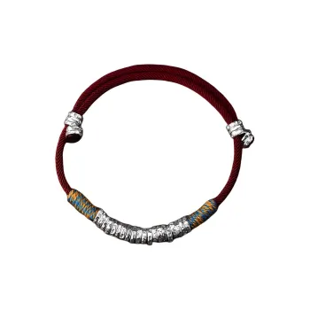 Old Qingyun Silver Building 999 Fine Silver Bracelets Unisex