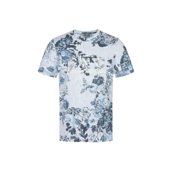 C'N'C Smudge & Distortion Series T Shirt Men's Blue Pattern
