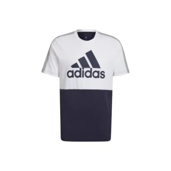 Adidas Top Colourblock Cotton Logo T-Shirt Men's White/Legend Ink