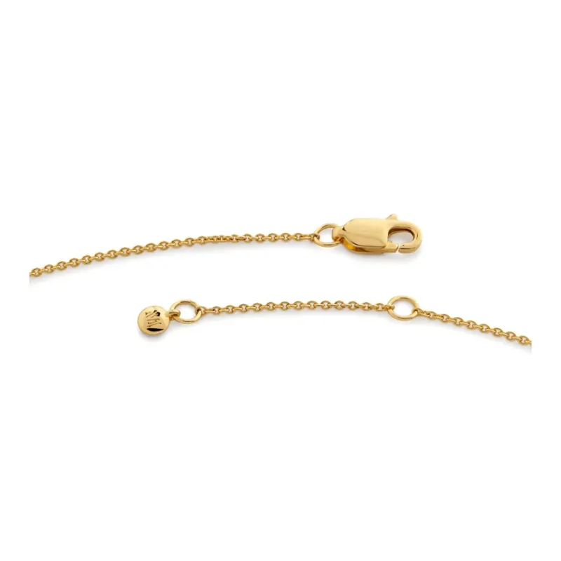 Monica Vinader Sterling Silver Plated With 18k Gold Necklaces Women's Gold-4