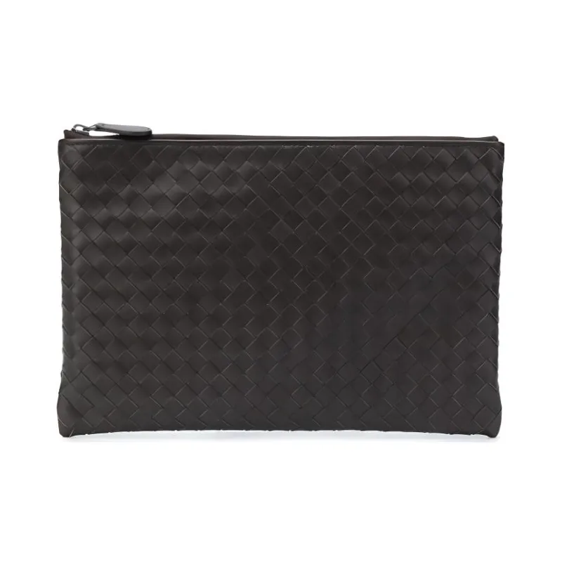 Bottega Veneta Leather Clutch Women's Dark Brown-0