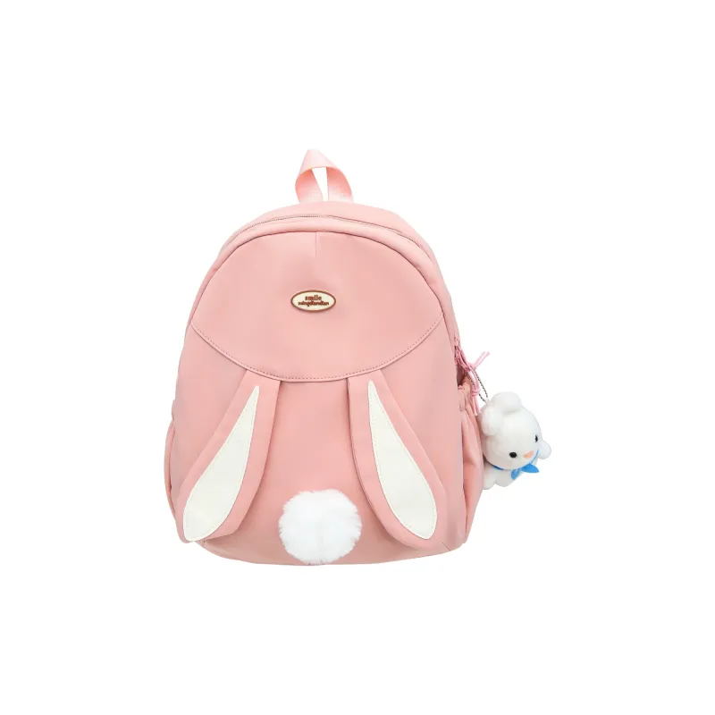 URBAN FOREST Nylon Backpack Unisex White/Black/Pink/Yellow/Blue-12
