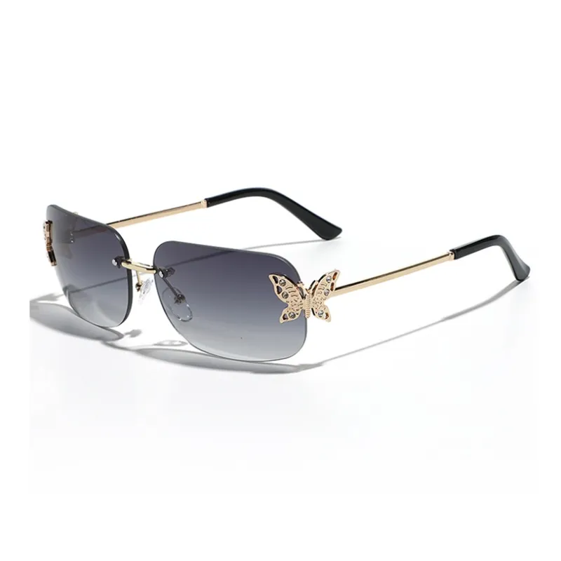 KENMO Stainless Steel Irregular Shape Sunglasses Unisex-8