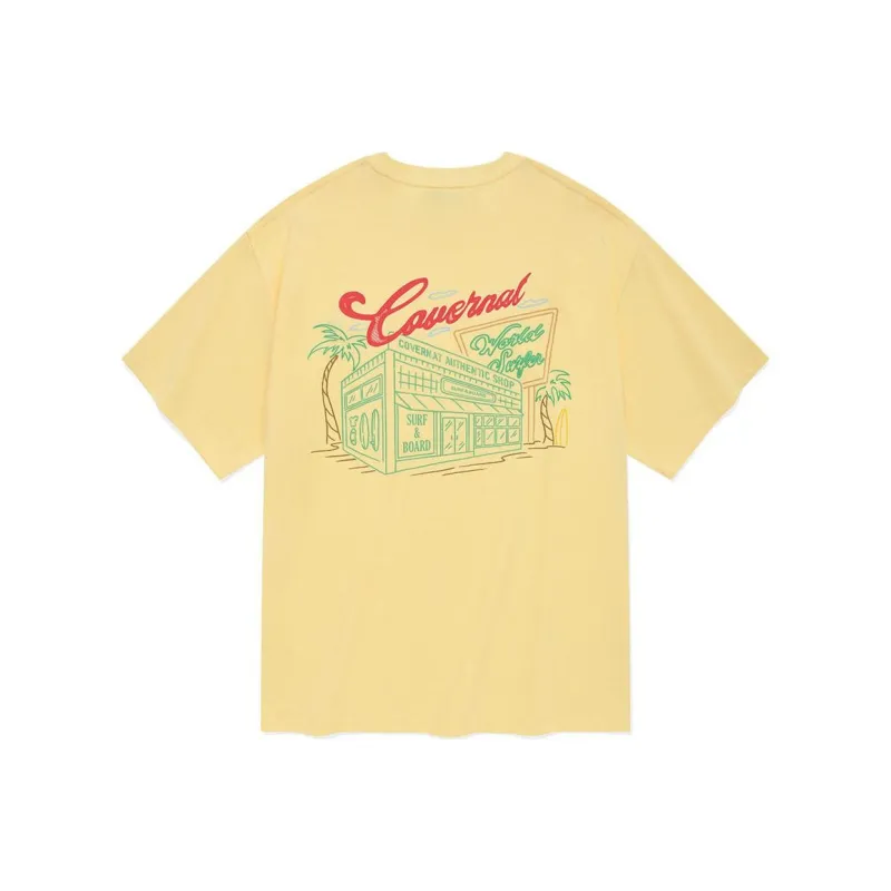 COVERNAT SS24 T Shirt Unisex Light Yellow-0