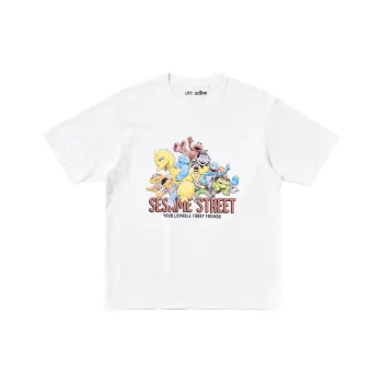 Sesame Street X UNIQLO Sesame Street Collaboration T Shirts Unisex White
