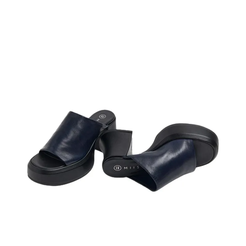 MIISTA Quiet Slide Slippers Women's Dark Blue-3