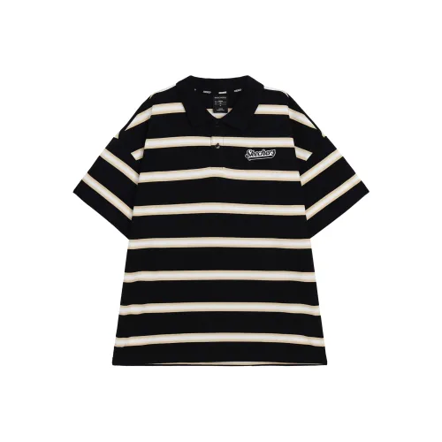 Skechers T Shirt Men's Black With Khaki And White