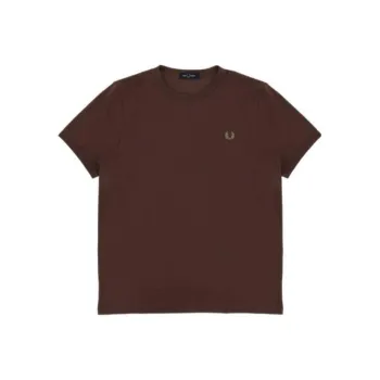 FRED PERRY T Shirts Men Brown
