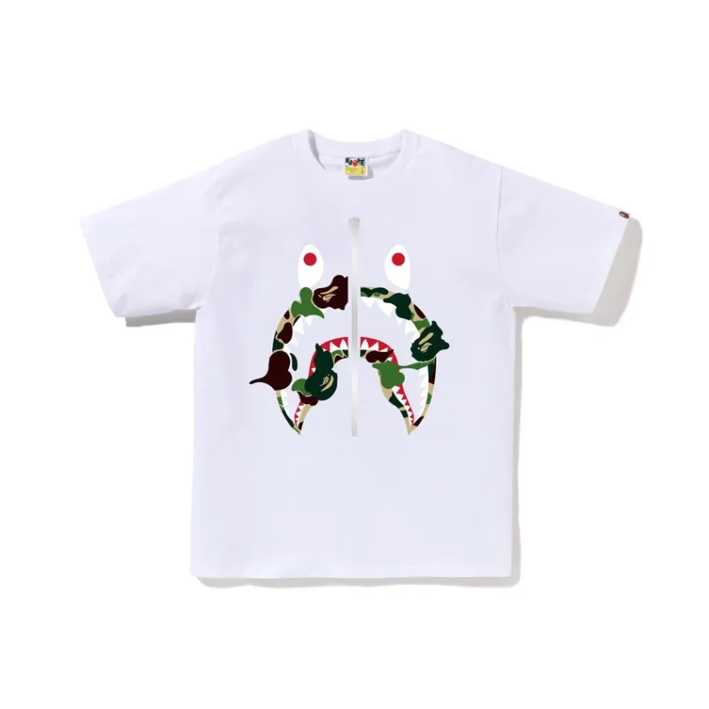 A BATHING APE Abc Camo Rebuild Shark Tee-0