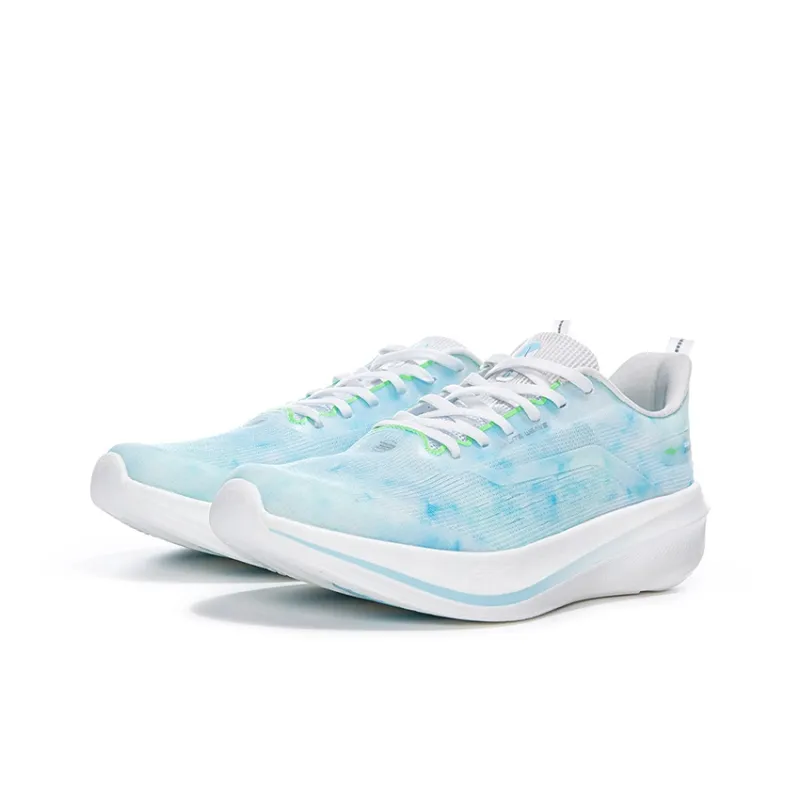 Erke Lightness 3.0 Anti Slip And Wear Resistant Lightweight Low Top Long Distance Running Shoes Men's White Blue-1