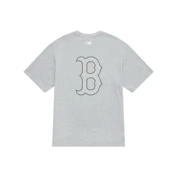 MLB Boston Red Sox Monogram Big Luxe Overfit T Shirt Unisex Heather Gray