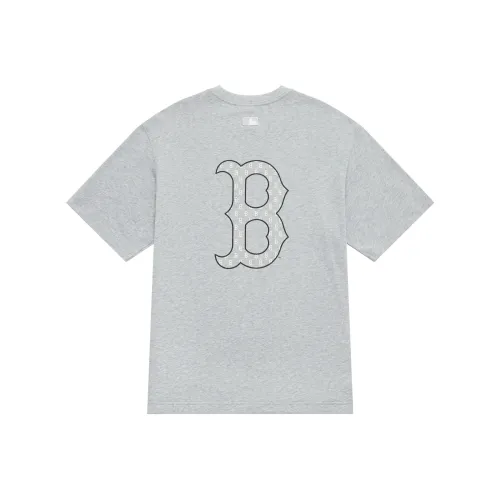 MLB Boston Red Sox Monogram Big Luxe Overfit T Shirt Unisex Heather Gray