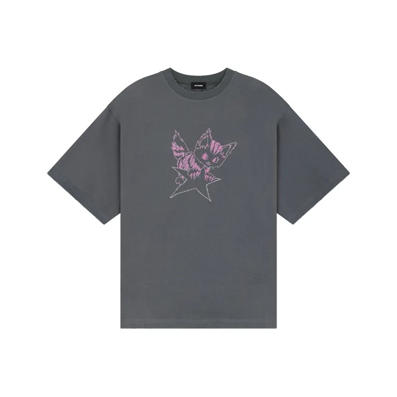 WE11DONE Monster Print Distressed T shirt-0
